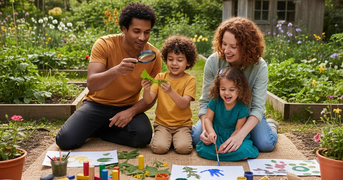 Families gathered together at an outdoor community event with children playing and adults talking