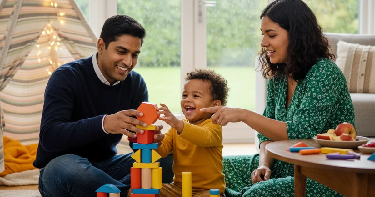 Children playing with building blocks and craft materials indoors on a rainy day